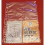 Glasklart plastblad 4 fickor för vykort 20-pack