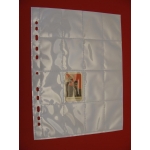 Glasklart plastblad 16 fickor för filmstjärnor 20-pack